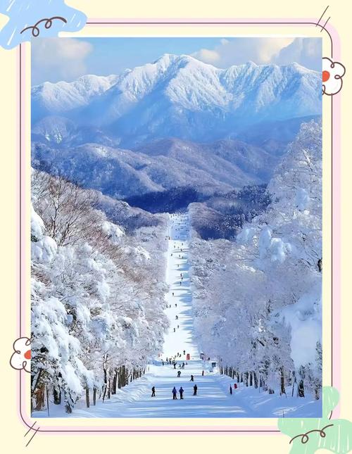 神农架天燕滑雪场雾凇环绕雪道