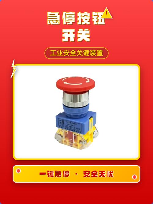 工业机械设备急停按钮安全要求示意图
