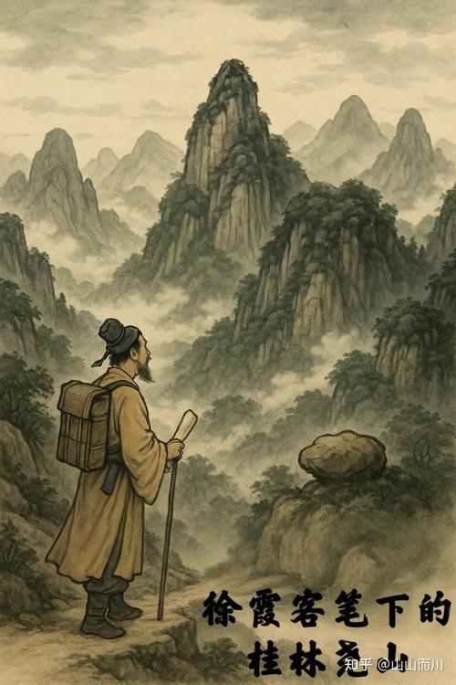 古代贤者在山巅从容面对风雨的画像