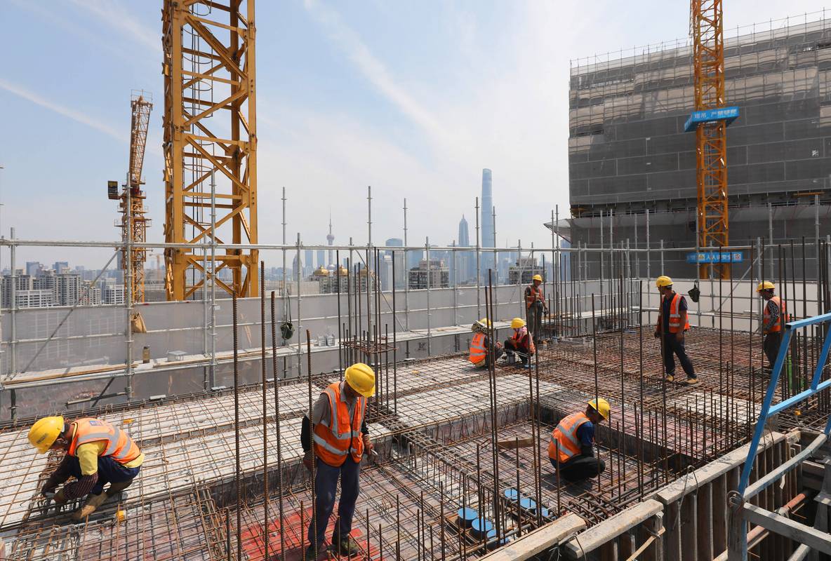 上海老城区拆迁改造工地现场