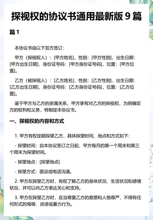 离婚后探视权协商聊天记录截图