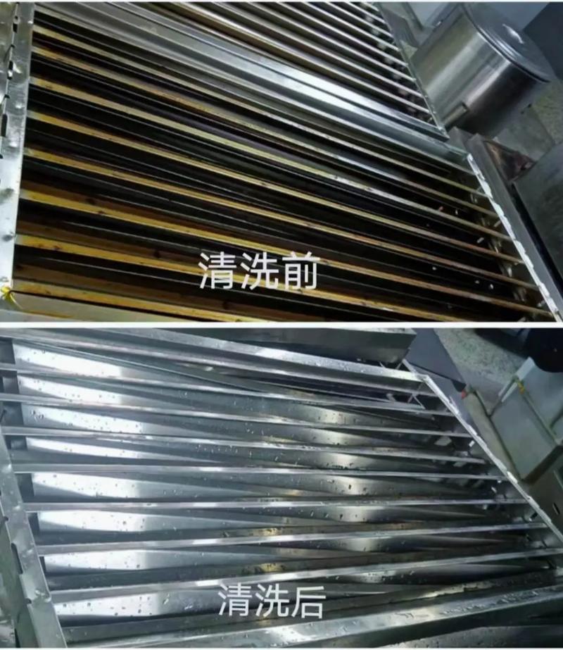 抽油烟机滤网清洗前后对比