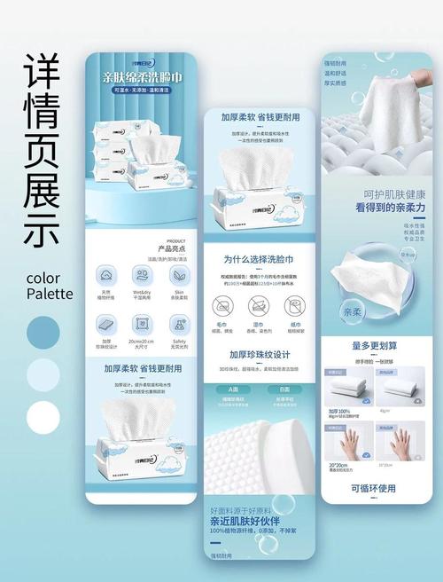 电商平台白牌浴巾详情页优化对比