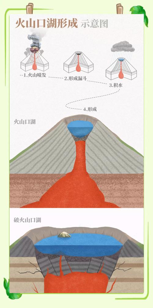 火山通道与喷发方式剖面示意图