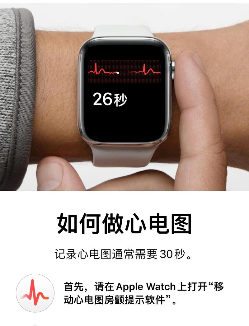 智能手表心率监测心电图功能界面