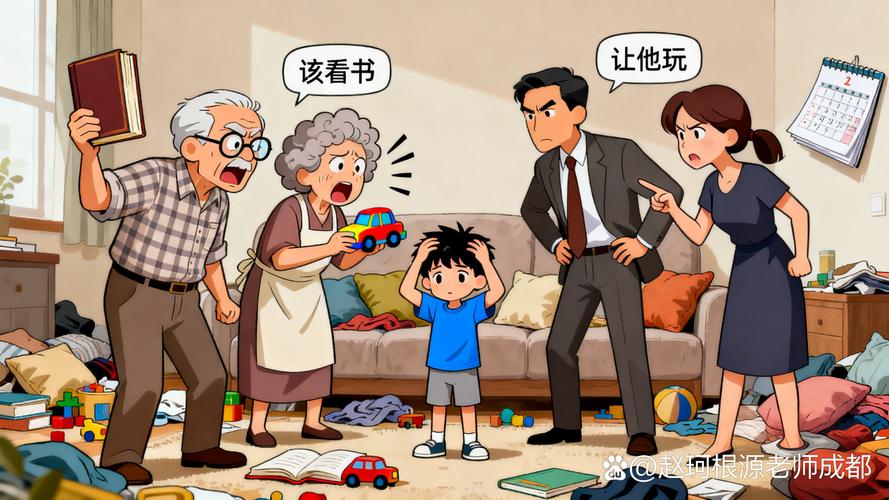 家庭教育中父母与孩子共同面对失败的游戏场景