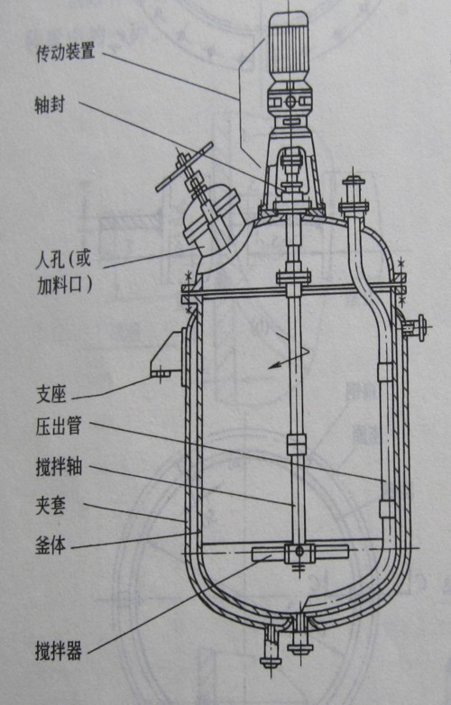 制胶设备反应釜搅拌桨设计图纸标注