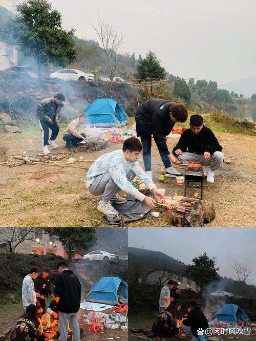 户外烧烤碳火分区控火实拍