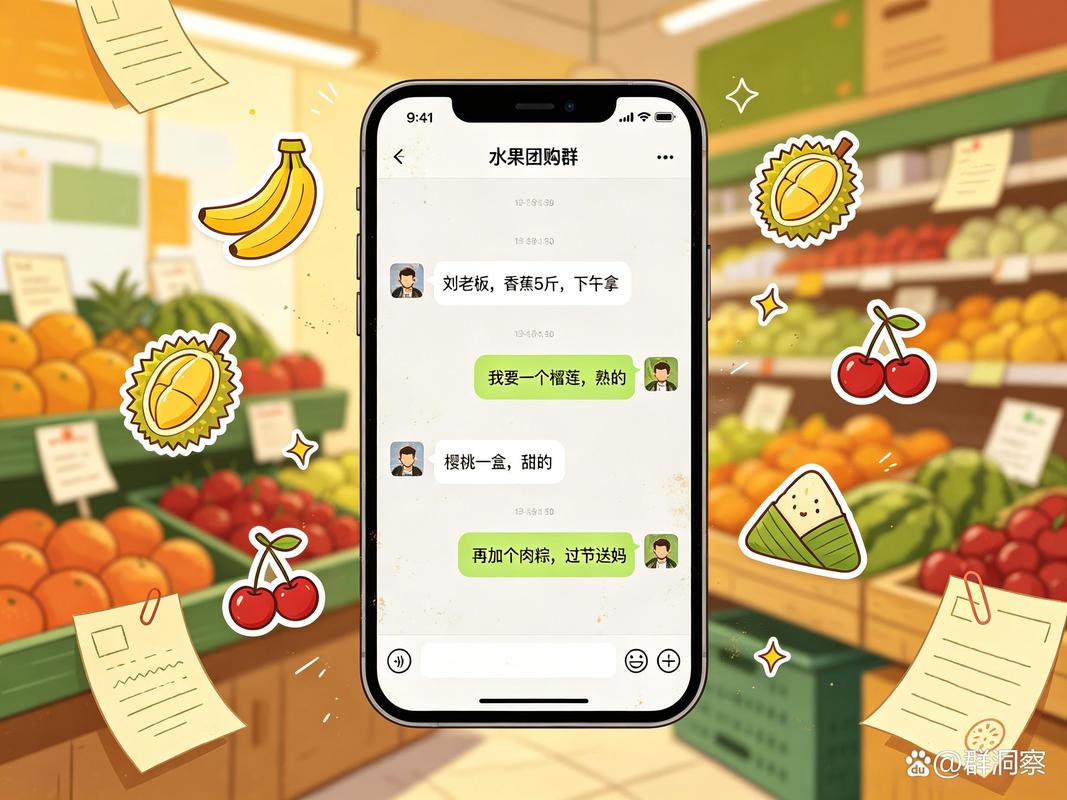 社区水果店老板私域微信接单聊天记录