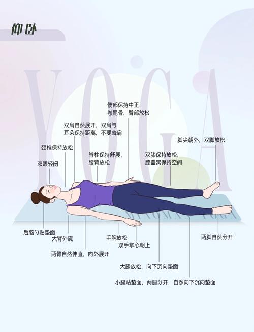 仰卧在床上做晨间唤醒动作示意图