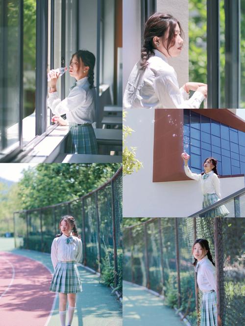 中学校园老梧桐树下学生毕业留影场景