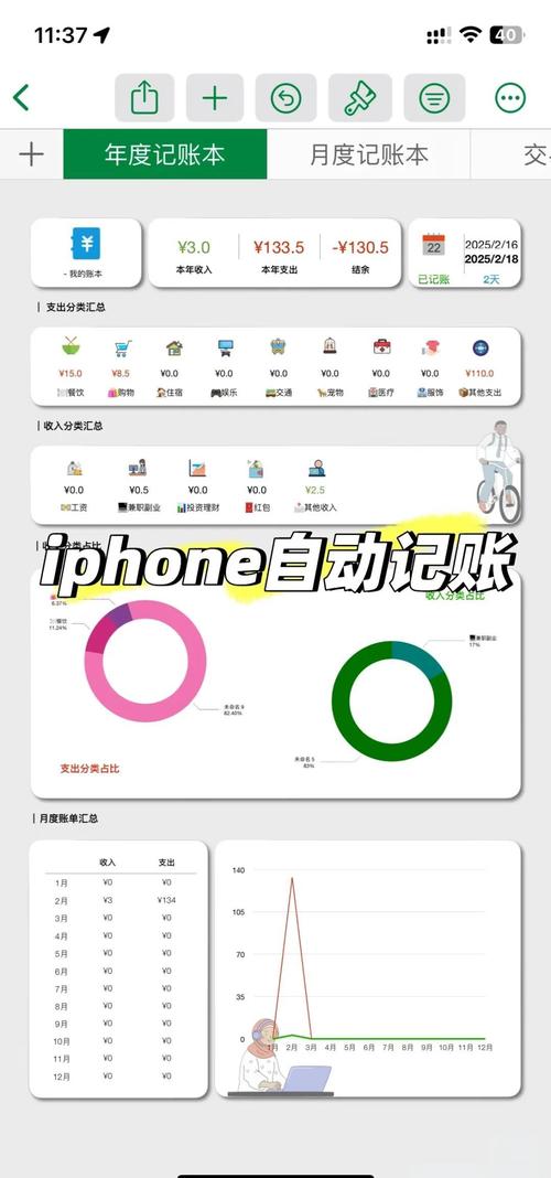 手机记账APP消费分类饼图