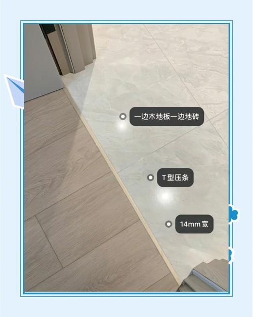 木地板与门套衔接处扣条安装细节示意图