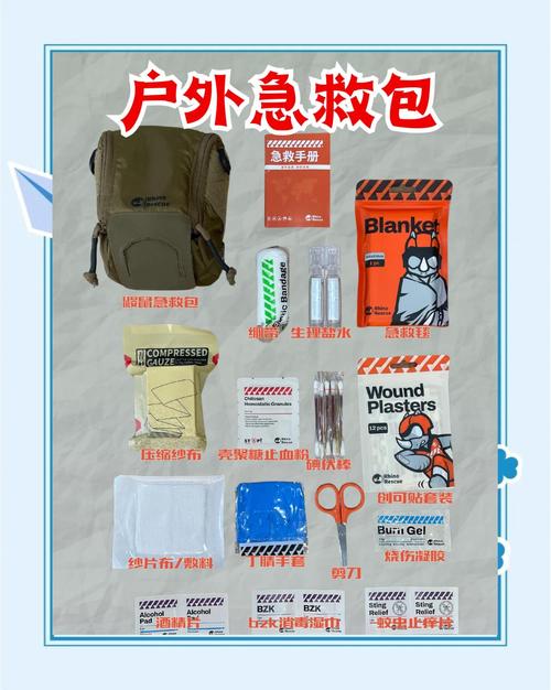 家用急救包内容物品展示
