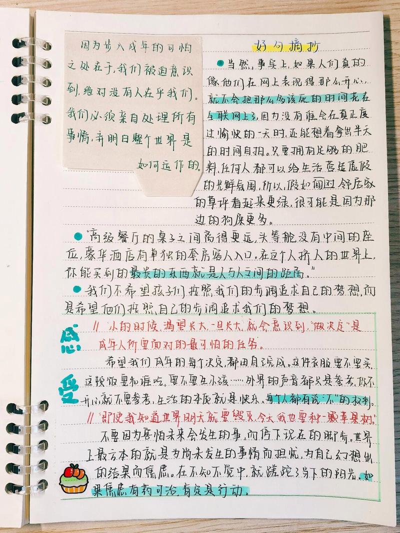转行焦虑日记本手写拆解担忧