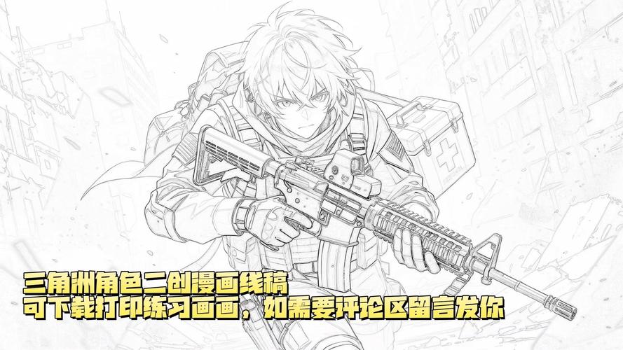 电脑桌面散落的游戏角色设计手绘线稿