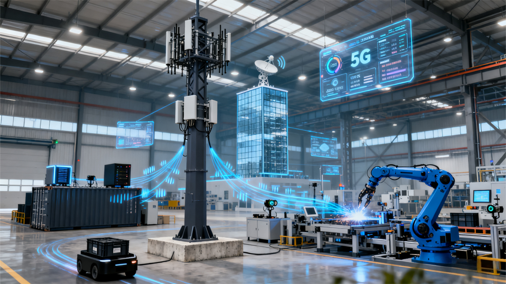 5G工业网关车间部署实景图