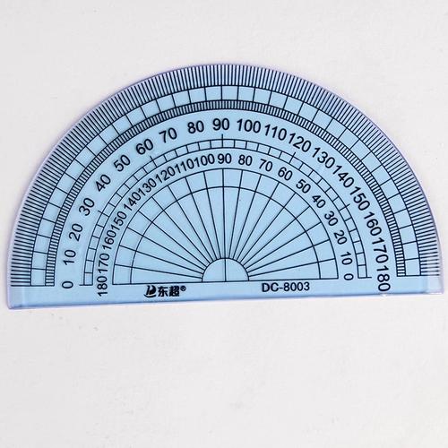 学生用透明塑料量角器测量角度
