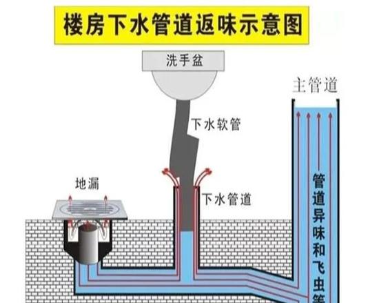 卫生间地漏与下管道接口密封处理图