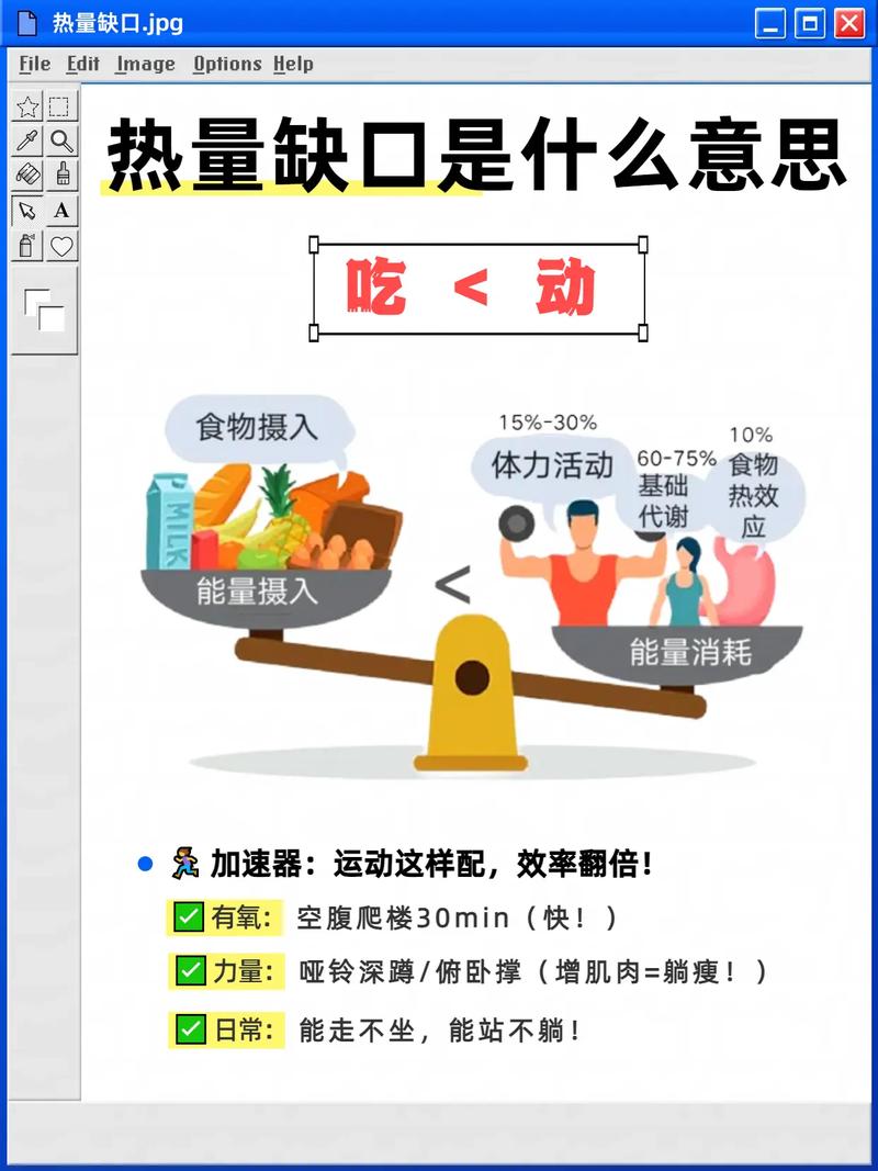 减脂期每日热量缺口示意图