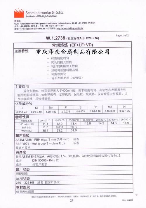 注塑模具钢材材质检测报告 特写