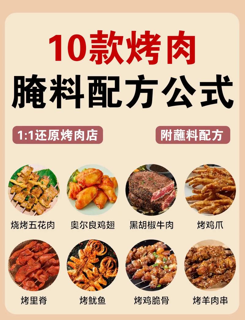 烧烤腌制肉串刷酱详细过程图