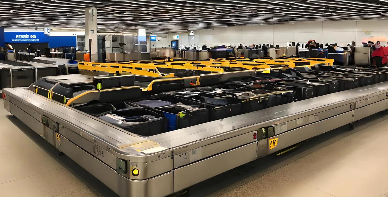 南京禄口机场5G专网行李分拣系统实拍