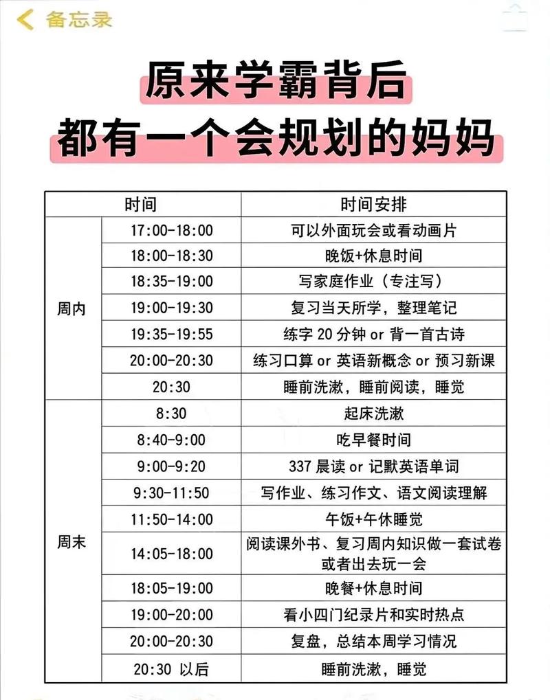 家长与孩子共同制定弹性学习计划