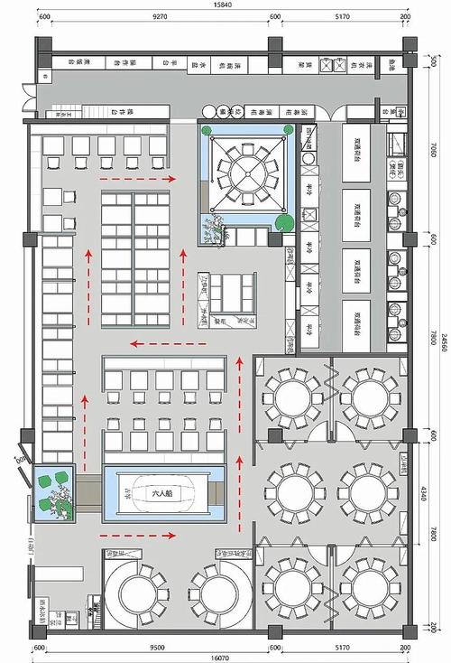 南京社区连锁餐饮门店动线对比图