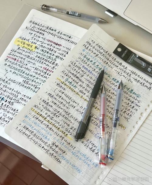 居家在线学习书桌笔记实拍