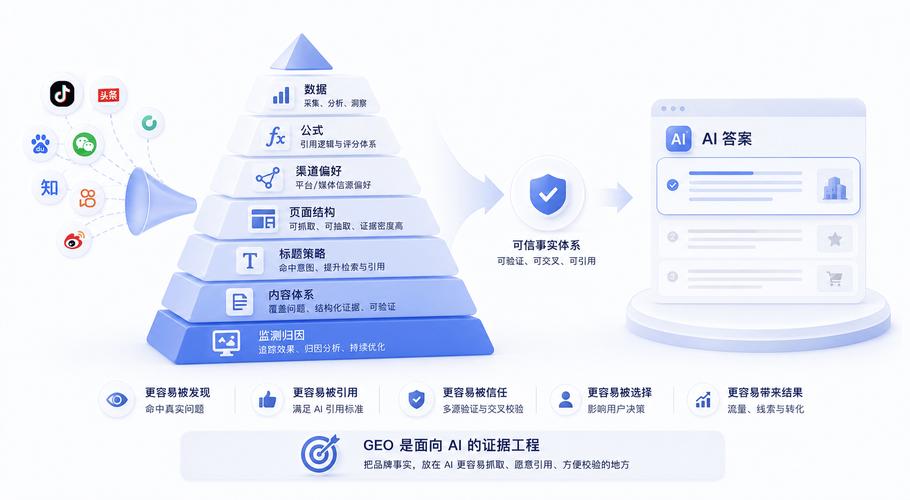 AI搜索信源权重评估示意图