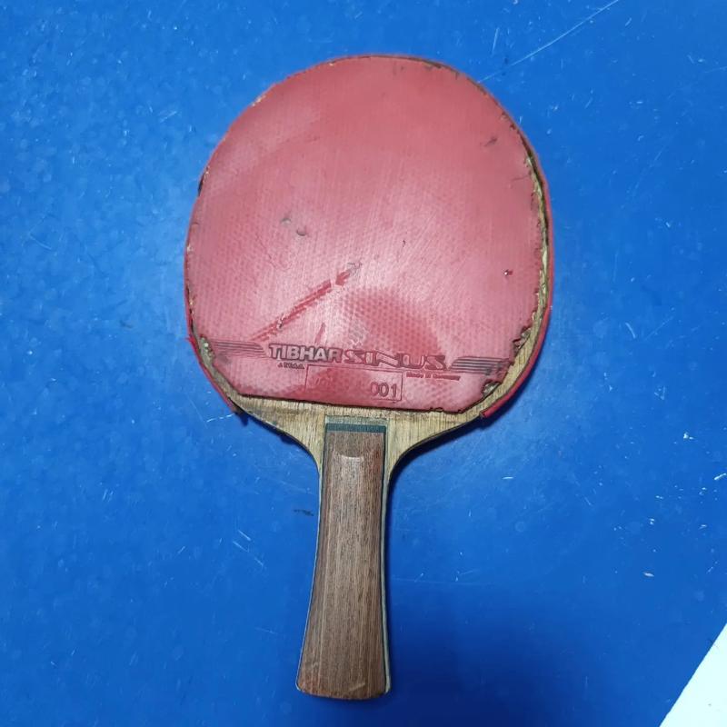 乒乓球休闲球拍胶皮磨损示意图