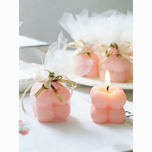 纯天然大豆蜡手工婚礼蜡烛特写