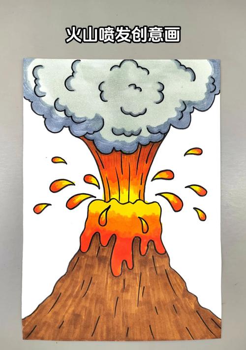 一个人愤怒时内心火山爆发的插画