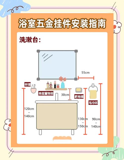 卫生间五金挂件打孔安装剖面示意图
