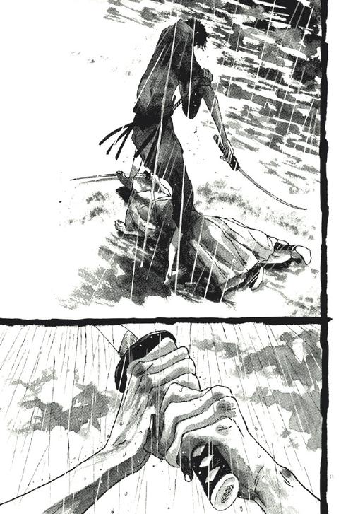 漫画《竹光侍》内页的水墨画风格