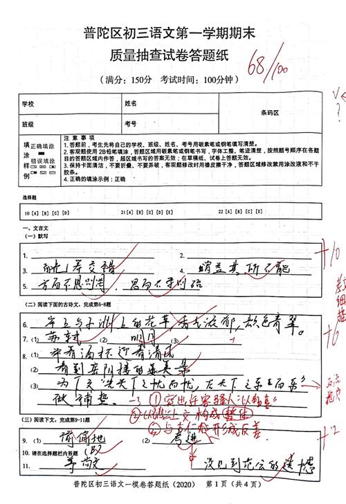 初中生作业口语化答题丢分实拍