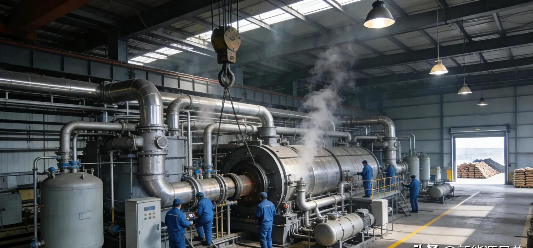 中国钢厂氢基竖炉投产现场工业装置照片