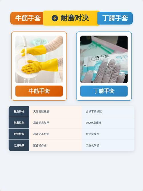 不同材质工业手套耐磨性实验室测试对比图