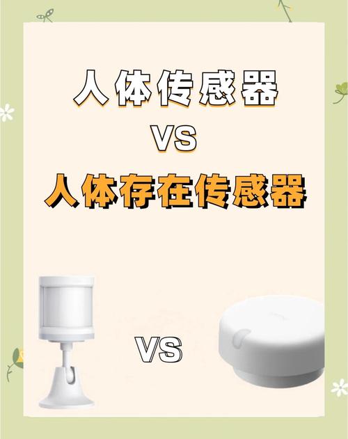 人体存在传感器 vs 红外传感器对比示意图