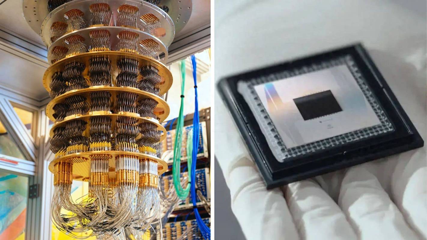 量子计算机芯片内部结构艺术图