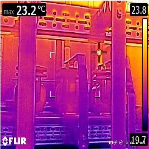 热成像显示高压开关柜接头发热故障对比图