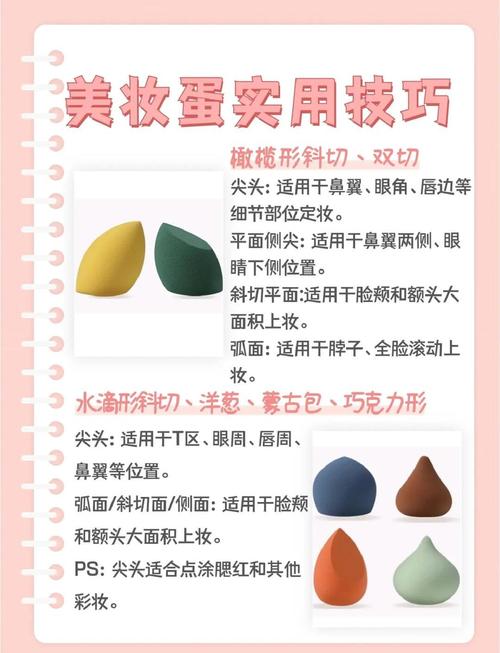 美妆蛋正确使用方法示意图