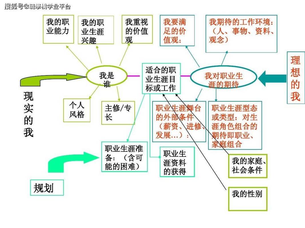 职业生涯规划师在白板上绘制成长路径图