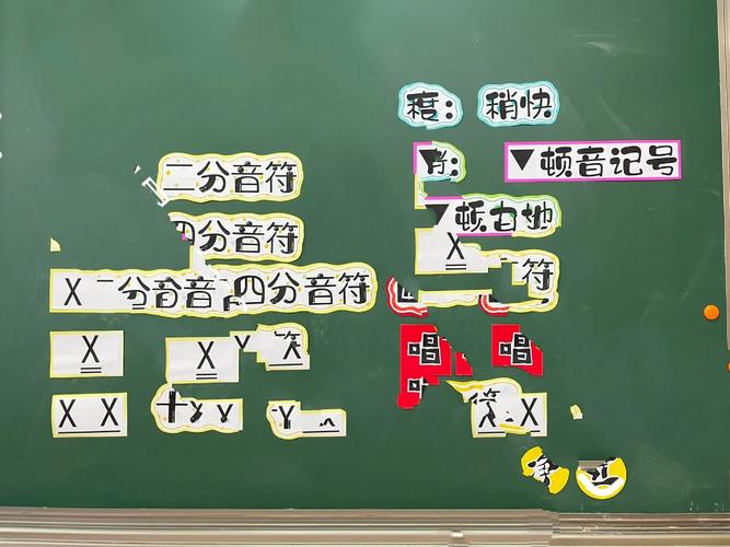 小学音乐课四分音符板书示意图