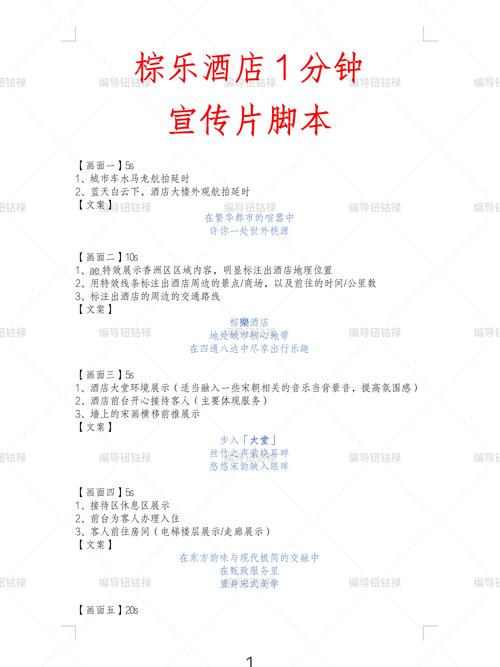 商业宣传片策划手写脚本纸