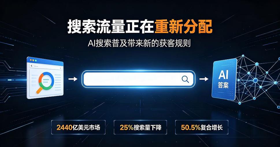 AI SEO与传统SEO流量占比对比图