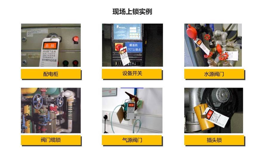 工业设备上锁挂牌标准流程示意图