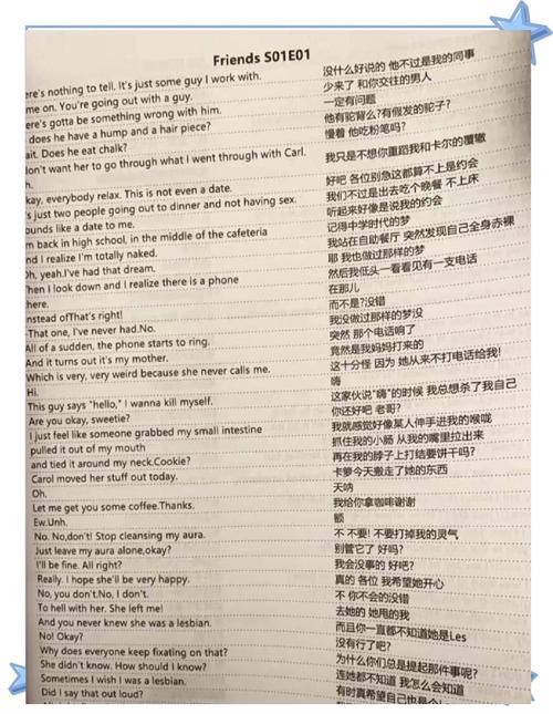 美剧老友记台词标注英语短语的笔记本