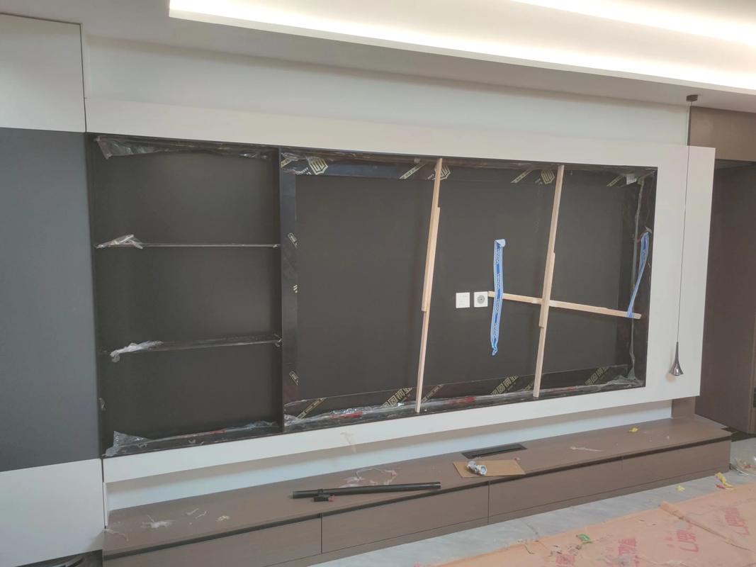 室内不锈钢背景墙安装施工过程